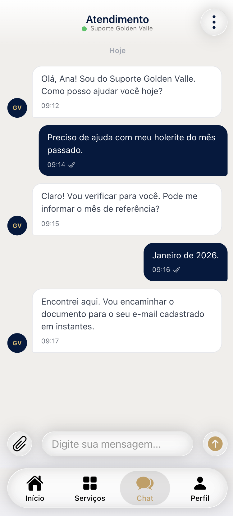 App Mobile — Chat Atendimento