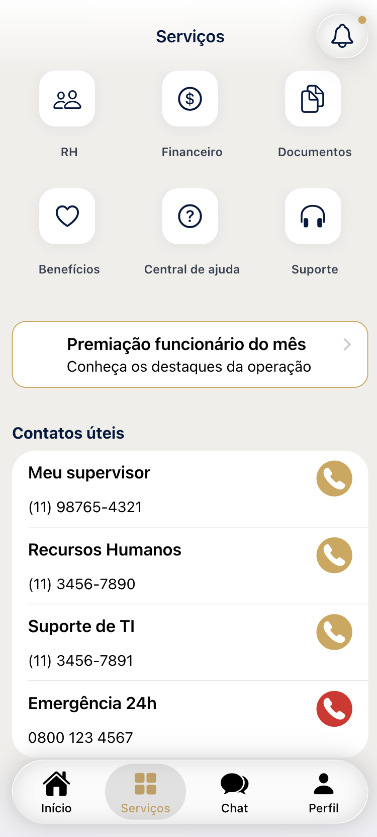 App Mobile — Serviços